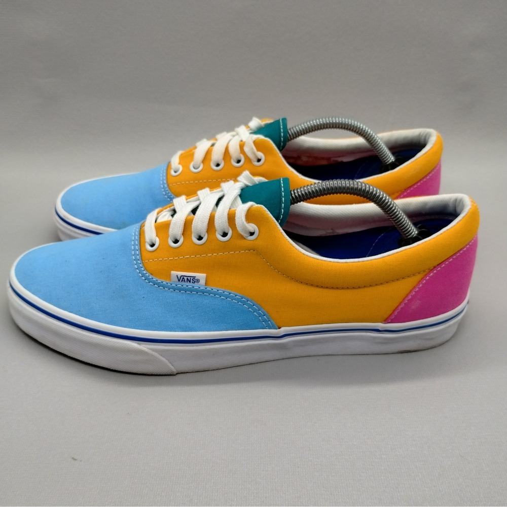 Vans Era Colorblock Sneakers Mens Size 12 Multi Color Blue Yellow Pink Low Top